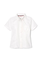 Adult Short Sleeve Oxford Blouse with Princess Seams – FINAL SALE