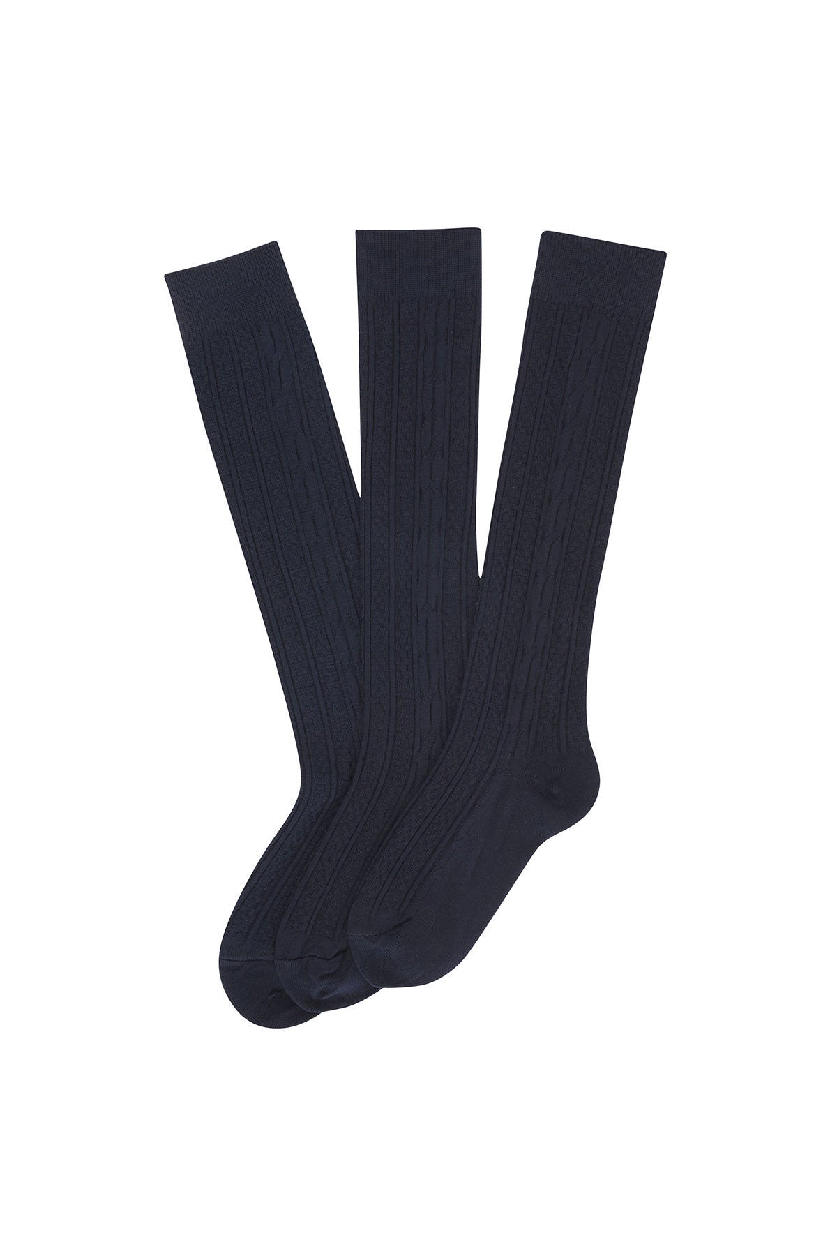 Nylon Cable Knee-High Socks 3-Pack – FINAL SALE