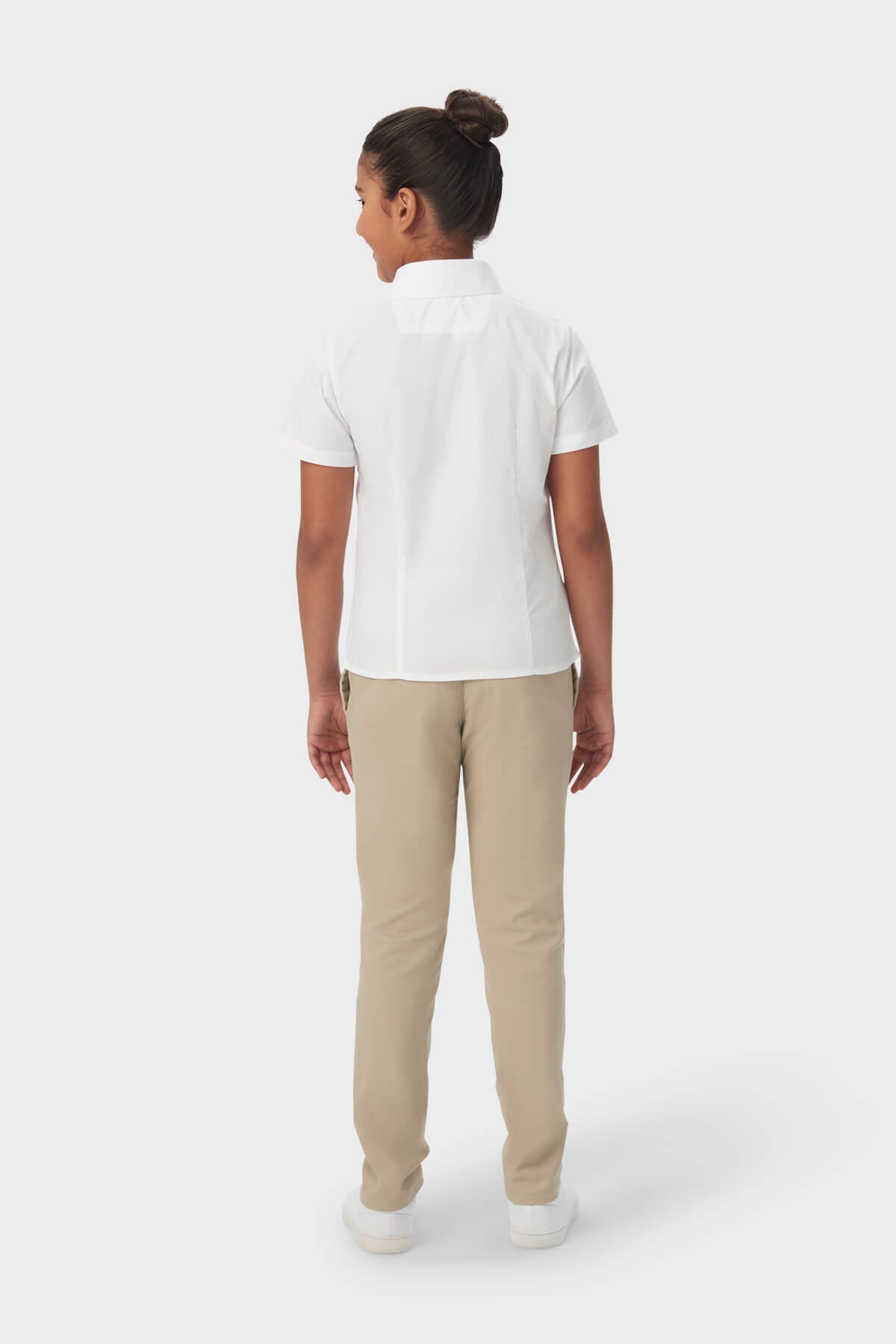 Short Sleeve Fitted Oxford Shirt (Feminine Fit)