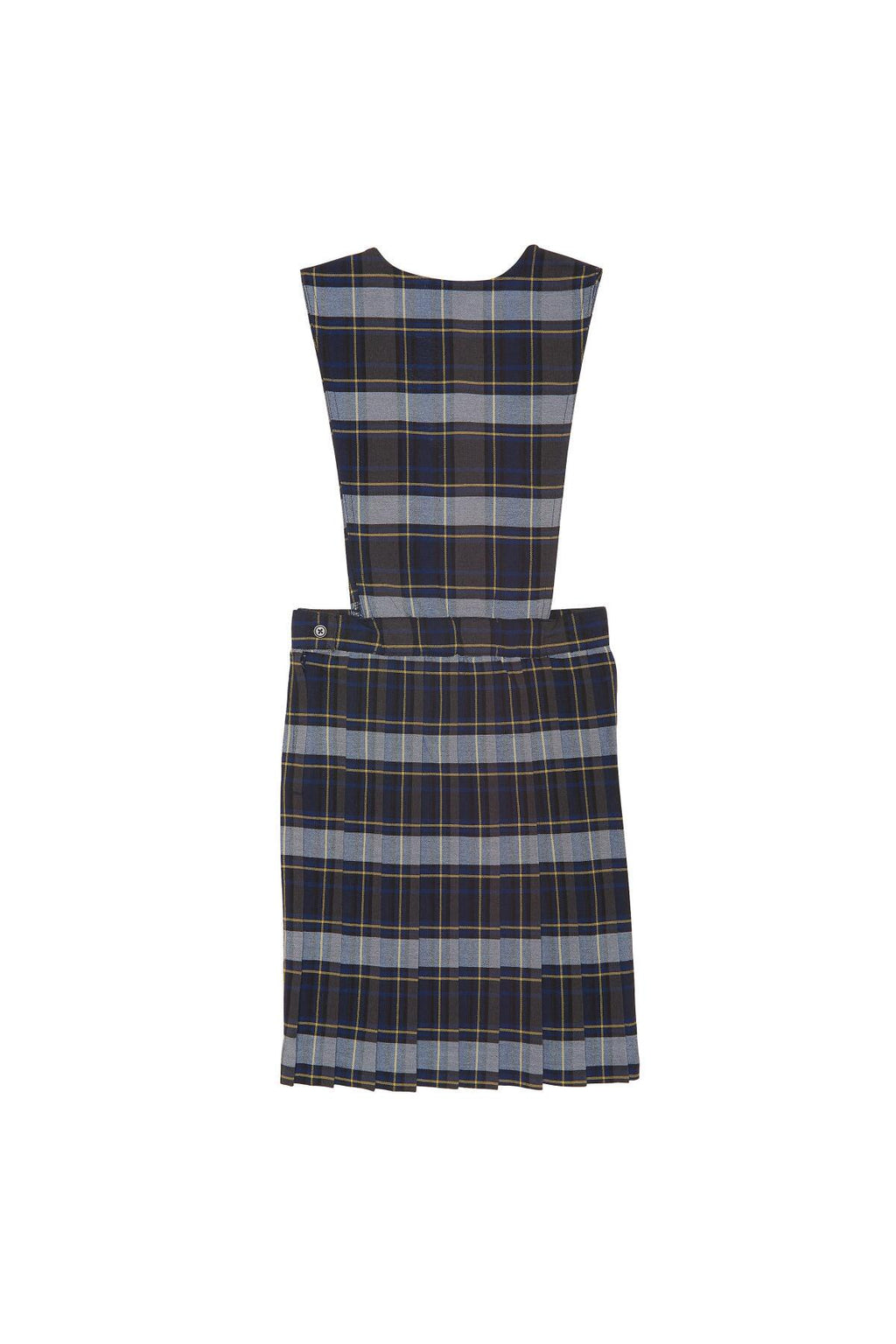 Plaid V-Neck Pleated Jumper