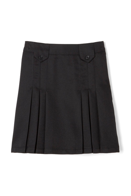 Above The Knee Front Pleated Skirt with Tabs