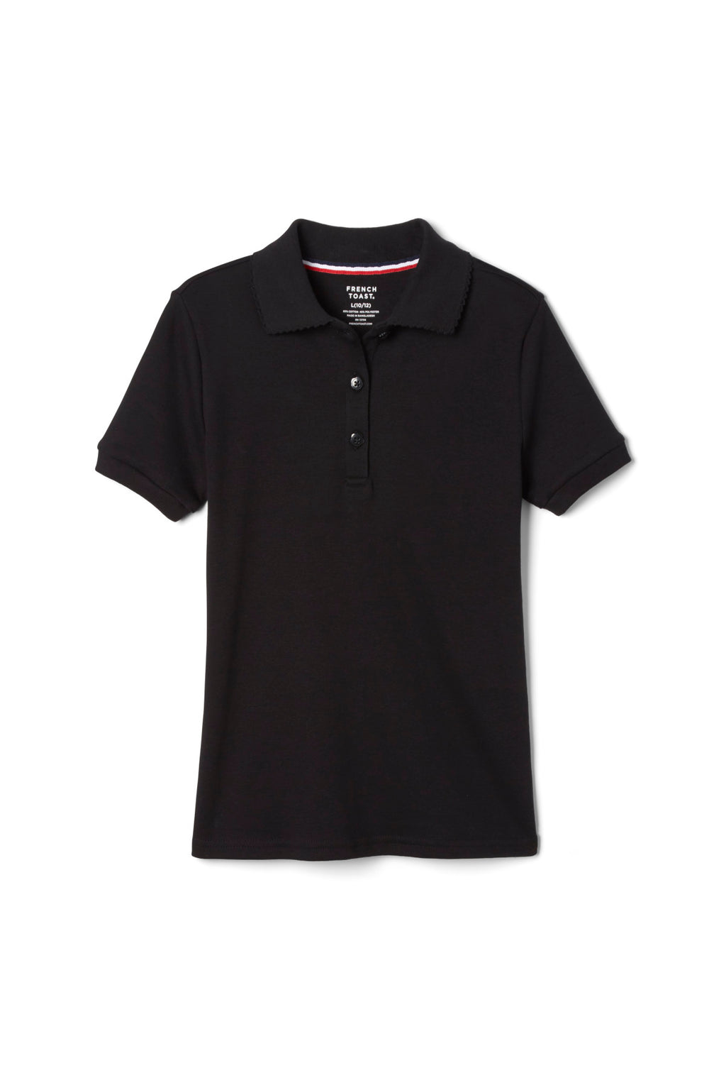 Short Sleeve Fitted Interlock Polo with Picot Collar (Feminine Fit)