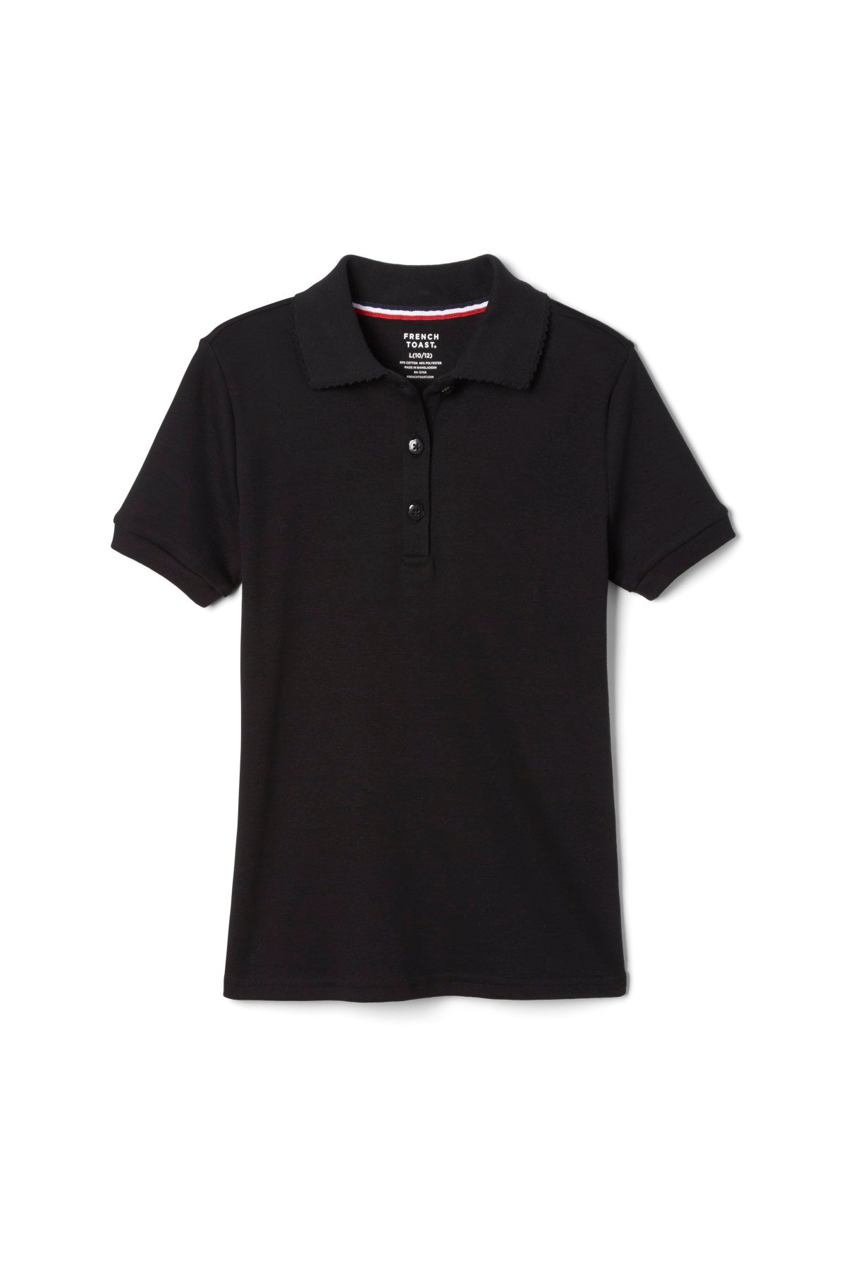 Short Sleeve Fitted Interlock Polo with Picot Collar (Feminine Fit)