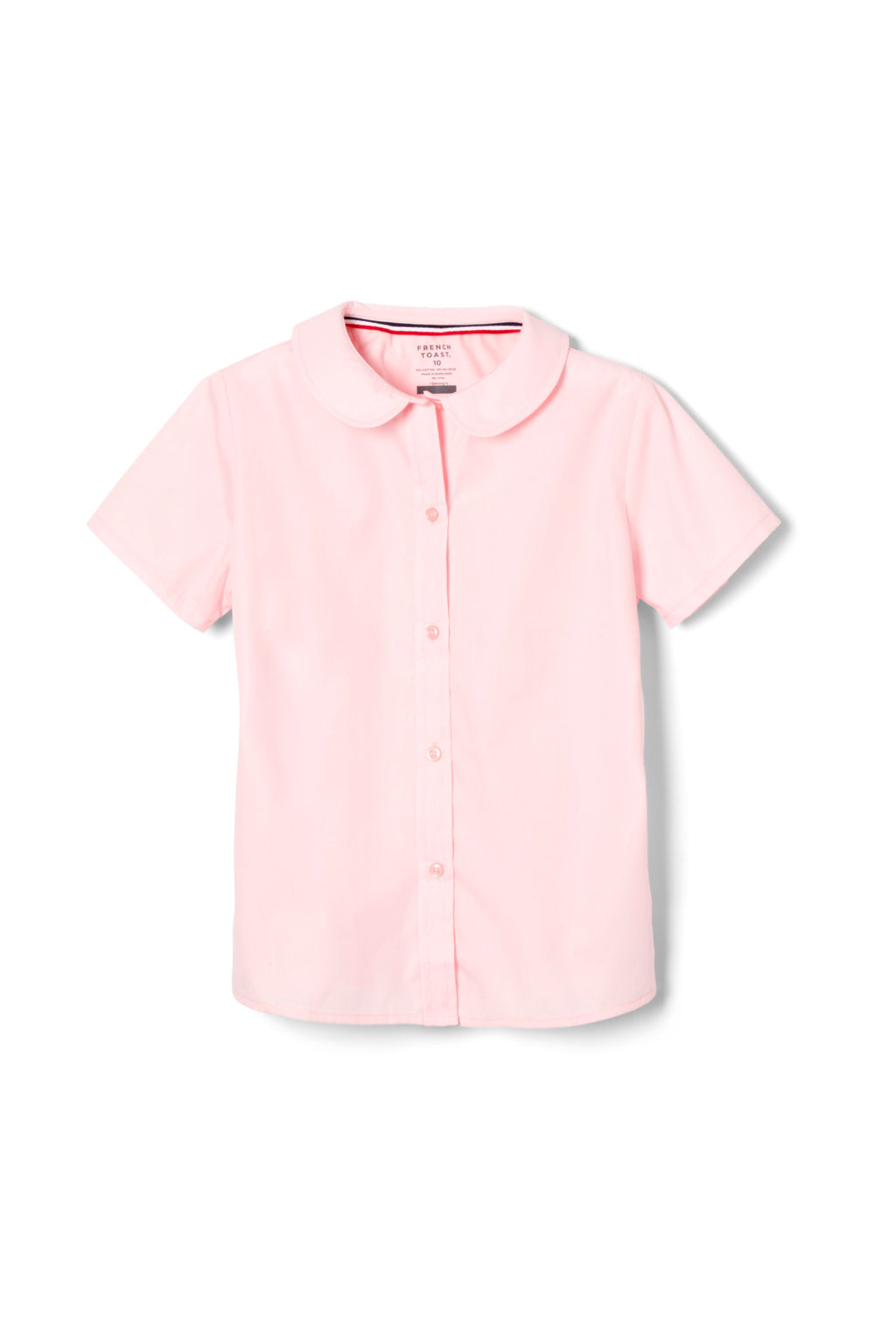 Pink Short Sleeve Peter Pan Blouse – FINAL SALE