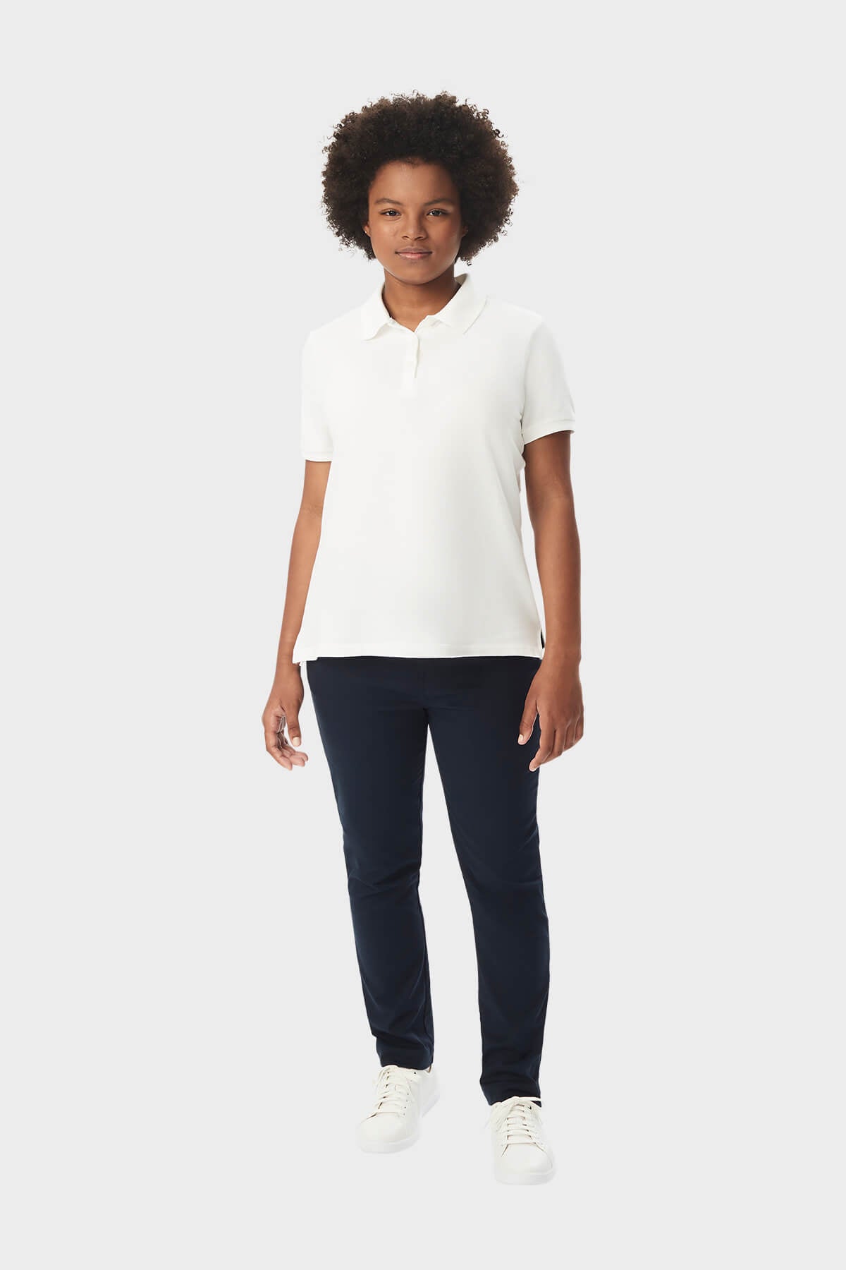 Short Sleeve Fitted Stretch Pique Polo (Feminine Fit)