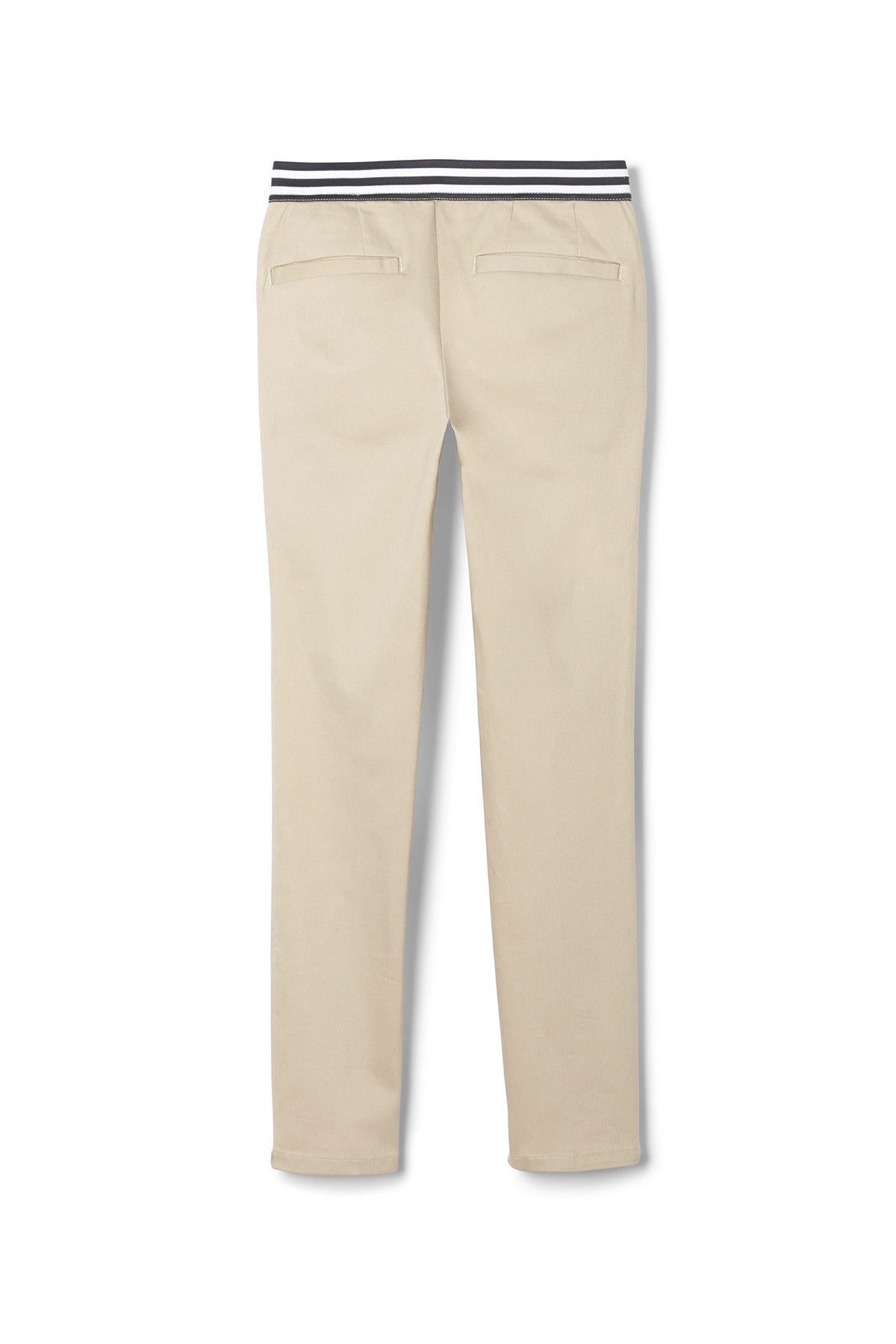 Girls’ Pull-On Skinny Fit Stretch Twill Pant with Striped Elastic Waistband – FINAL SALE