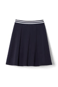 Pull-On Stretch Ponte Skort with Striped Elastic Waistband