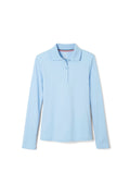 Long Sleeve Fitted Interlock Polo with Picot Collar (Feminine Fit)