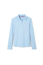Long Sleeve Fitted Interlock Polo with Picot Collar (Feminine Fit)