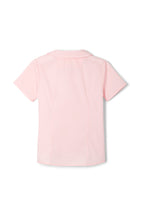 Pink Short Sleeve Peter Pan Blouse – FINAL SALE