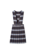 Plaid V-Neck Pleated Jumper