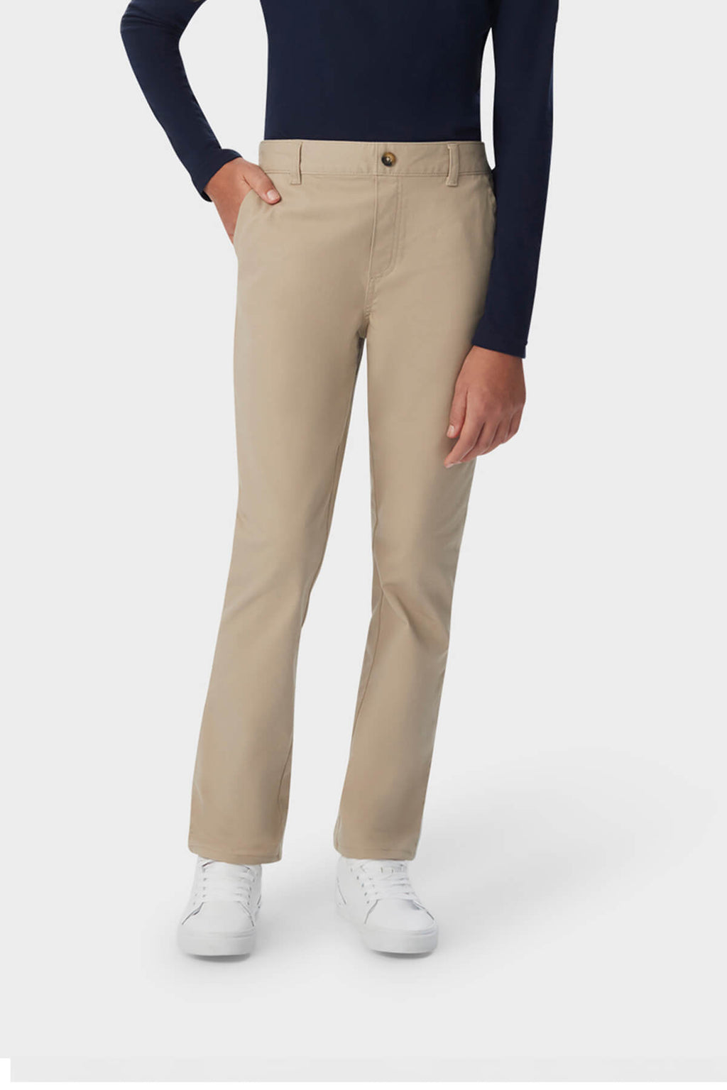 Girls’ Pull-On Straight Fit Stretch Twill Pant
