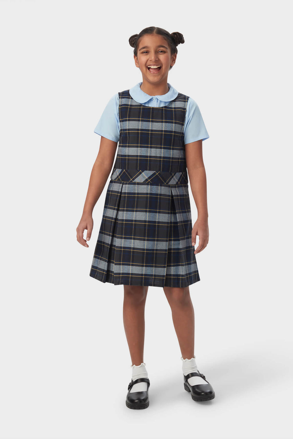 Plaid Box Pleat Jumper