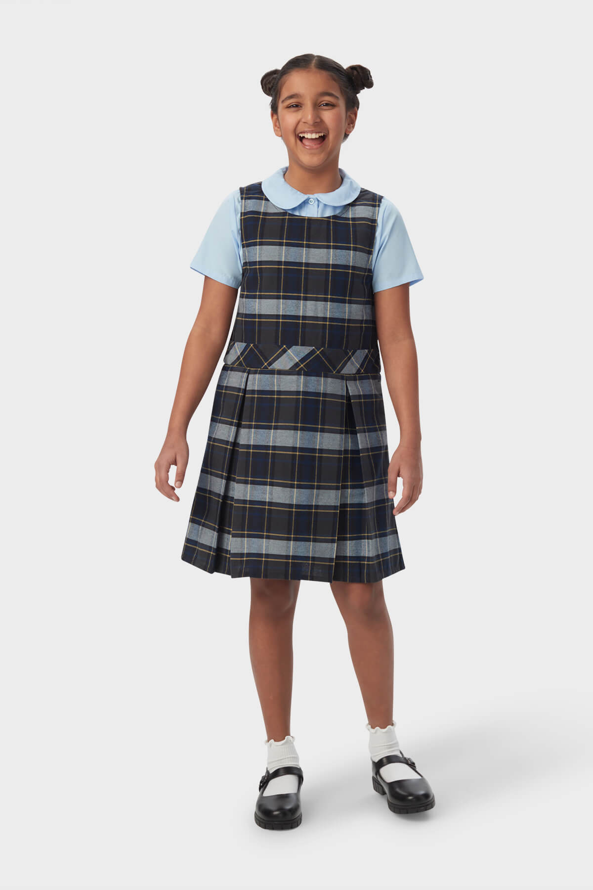 Plaid Box Pleat Jumper
